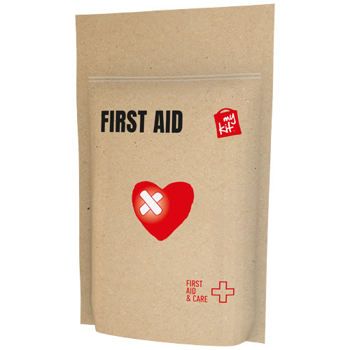 Premiers Secours pochette personnalisée MiniKit Marron kraft